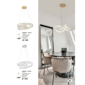 Kép 3/3 - Nova Luce Conceto LED függesztett lámpa króm