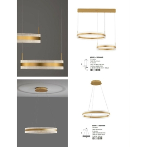 Kép 5/5 - Nova Luce Agos LED függesztett lámpa arany