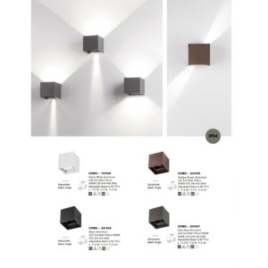 Kép 3/3 - Nova Luce Como kültéri LED fali lámpa grafit (K)