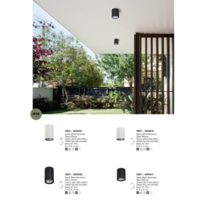 Kép 3/3 - Nova Luce Ceci LED kültéri mennyezeti lámpa fekete