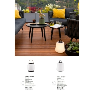Kép 11/11 - Nova Luce Jigra LED kültéri mobil asztali lámpa fekete