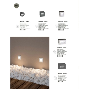 Kép 4/4 - Nova Luce Krypton kültéri LED beépíthető lámpa grafit