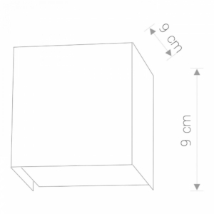 Kép 2/3 - Nowodvorski Cube fali lámpa szürke