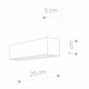 Kép 2/3 - Nowodvorski Straight fali lámpa szürke