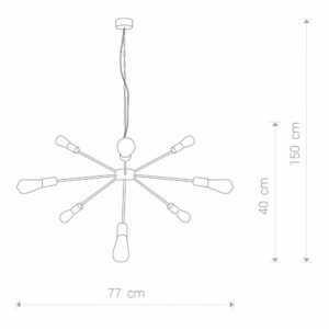 Kép 3/4 - Nowodvorski Rod függeszték arany