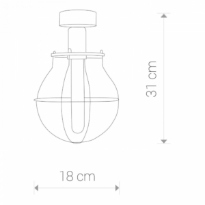 Kép 2/3 - Nowodvorski Manufacture mennyezeti lámpa fekete