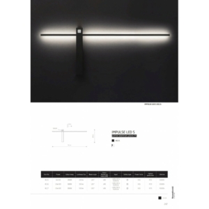 Kép 2/2 - Nowodvorski Impulse LED fali lámpa fekete