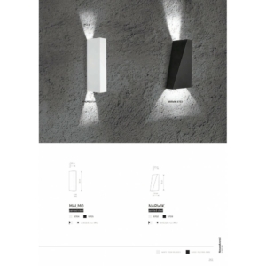Kép 3/3 - Nowodvorski Malmo fali lámpa fehér