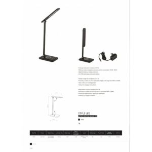 Kép 3/3 - Nowodvorski Style LED íróasztali lámpa fekete