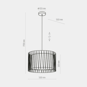 Kép 4/6 - TK Lighting Harmony függeszték fekete