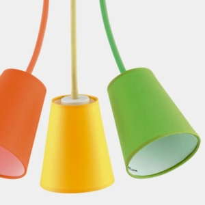 Kép 3/5 - TK Lighting Wire függesztett lámpa narancssárga