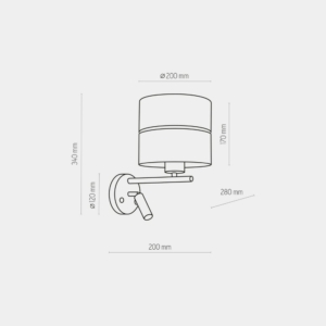 Kép 4/5 - TK Lighting Hilton falikar arany (K)