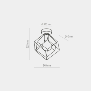Kép 4/6 - TK Lighting Alambre mennyezeti lámpa fekete