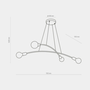 Kép 4/6 - TK Lighting Helix függeszték fekete