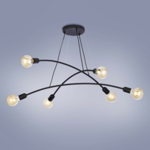 Kép 2/6 - TK Lighting Helix függeszték fekete