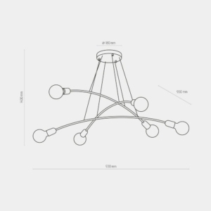 Kép 4/6 - TK Lighting Helix függeszték fekete