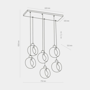 Kép 4/6 - TK Lighting Cyklop függeszték fekete