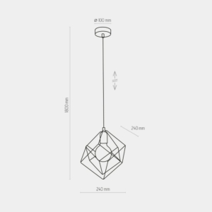 Kép 4/6 - TK Lighting Alambre függeszték fekete