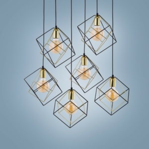 Kép 2/6 - TK Lighting Alambre függeszték fekete