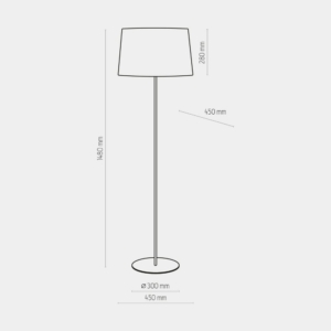 Kép 4/5 - TK Lighting Maja Gray állólámpa fekete