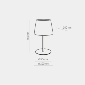 Kép 4/5 - TK Lighting Maja Gray asztali lámpa fekete