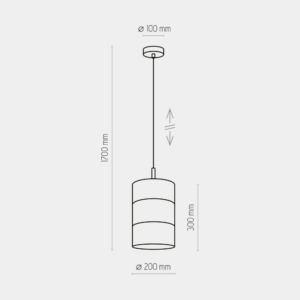 Kép 4/5 - TK Lighting Bogart függesztett lámpa fekete