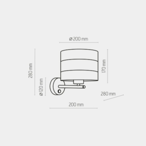 Kép 4/6 - TK Lighting Tago falikar fehér