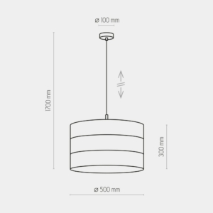 Kép 4/5 - TK Lighting Tago függesztett lámpa fehér