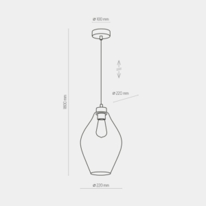 Kép 4/5 - TK Lighting Tulon függeszték borostyán