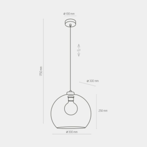 Kép 4/5 - TK Lighting Cubus függeszték szürke