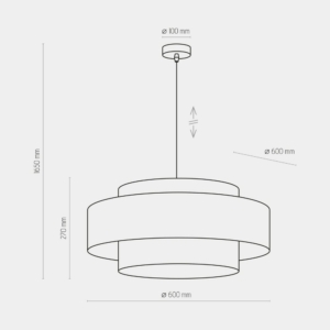 Kép 4/5 - TK Lighting Calisto függesztett lámpa arany
