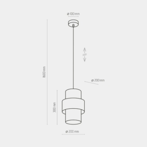 Kép 4/5 - TK Lighting Calisto függesztett lámpa arany