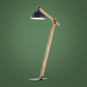 Kép 2/5 - TK Lighting Oslo állólámpa fekete