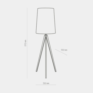 Kép 4/6 - TK Lighting Walz állólámpa fehér
