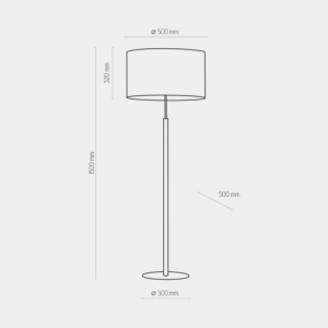 Kép 4/5 - TK Lighting Deva állólámpa szürke