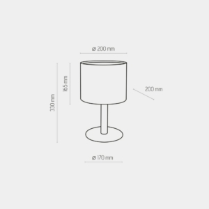 Kép 4/5 - TK Lighting Deva asztali lámpa szürke