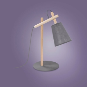 Kép 2/5 - TK Lighting Vaio White asztali lámpa szürke