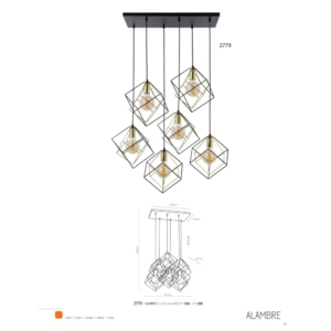 Kép 5/6 - TK Lighting Alambre függeszték fekete
