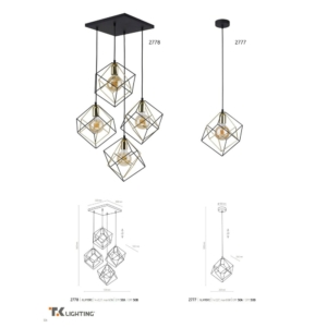 Kép 5/6 - TK Lighting Alambre függeszték fekete