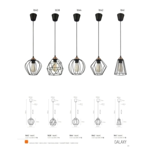 Kép 5/6 - TK Lighting Galaxy függeszték fekete