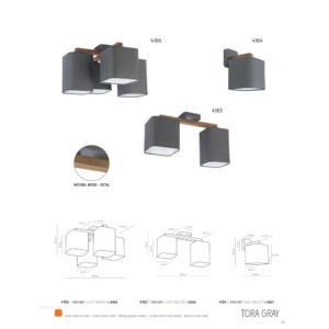 Kép 5/5 - TK Lighting Tora falikar grafit