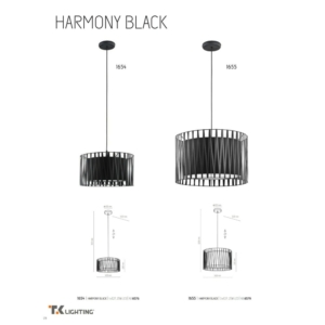 Kép 5/6 - TK Lighting Harmony függeszték fekete