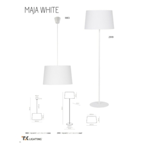 Kép 5/5 - TK Lighting Maja Gray állólámpa fehér