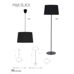 Kép 5/5 - TK Lighting Maja Gray állólámpa fekete