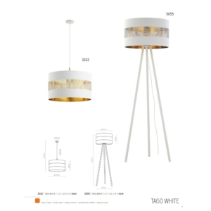 Kép 5/5 - TK Lighting Tago függesztett lámpa fehér