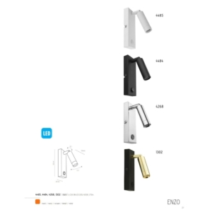 Kép 5/5 - TK Ligthing Enzo LED falikar fehér
