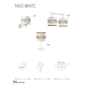 Kép 6/6 - TK Lighting Tago falikar fehér