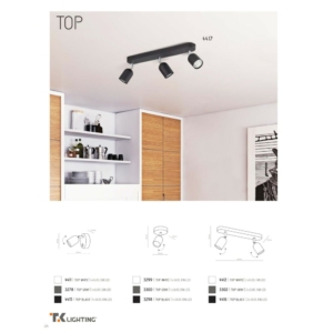 Kép 5/5 - TK Lighting Top falikar szürke