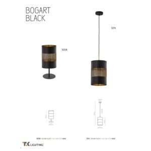 Kép 5/5 - TK Lighting Bogart függesztett lámpa fekete