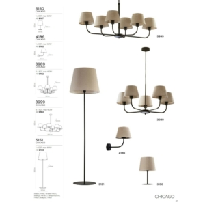Kép 2/2 - TK Lighting Chicago falikar barna
